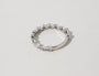 Kobelli Wavy Diamond Channel Milgrain Rim Ring in 14k White Gold