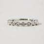Kobelli Wavy Diamond Channel Milgrain Rim Ring in 14k White Gold