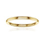 2 mm high polish solid 14k yellow gold