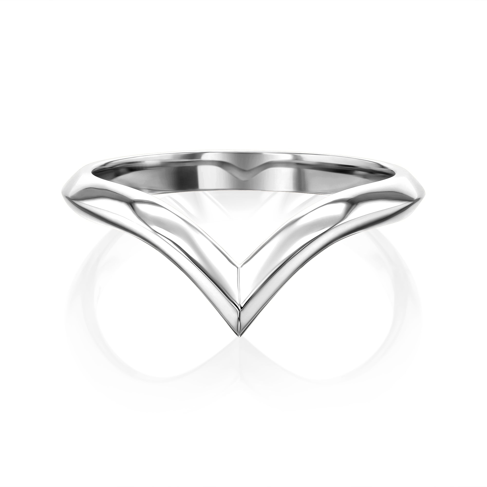 Kobelli Solid Gold Chevron Wedding Band - Paris Band