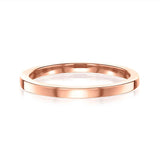 2mm Cigar Band by Kobelli in Rose Gold