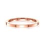 high polished 2 mm cigar band in 14k rose gold