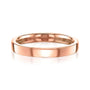 high polished 3 mm cigar band in 14k rose gold