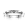 high polished 3 mm cigar band in white gold