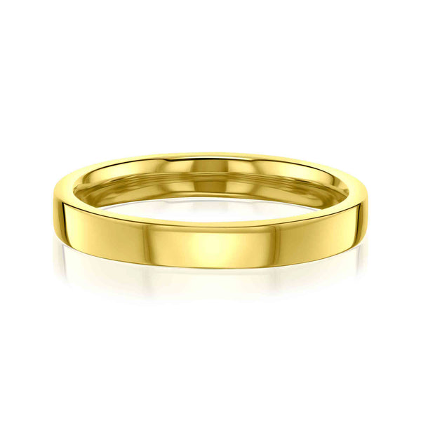 3mm Cigar Band by Kobelli in Yellow Gold