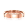high polished 4 mm cigar band in 14k rose gold