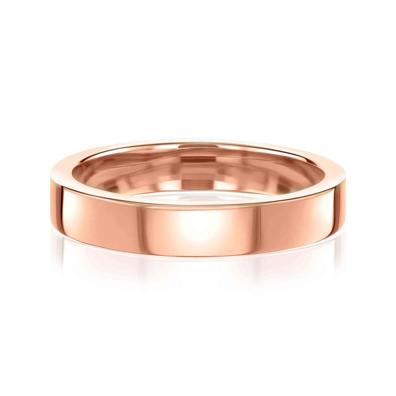 4mm Cigar Band by Kobelli in Rose Gold