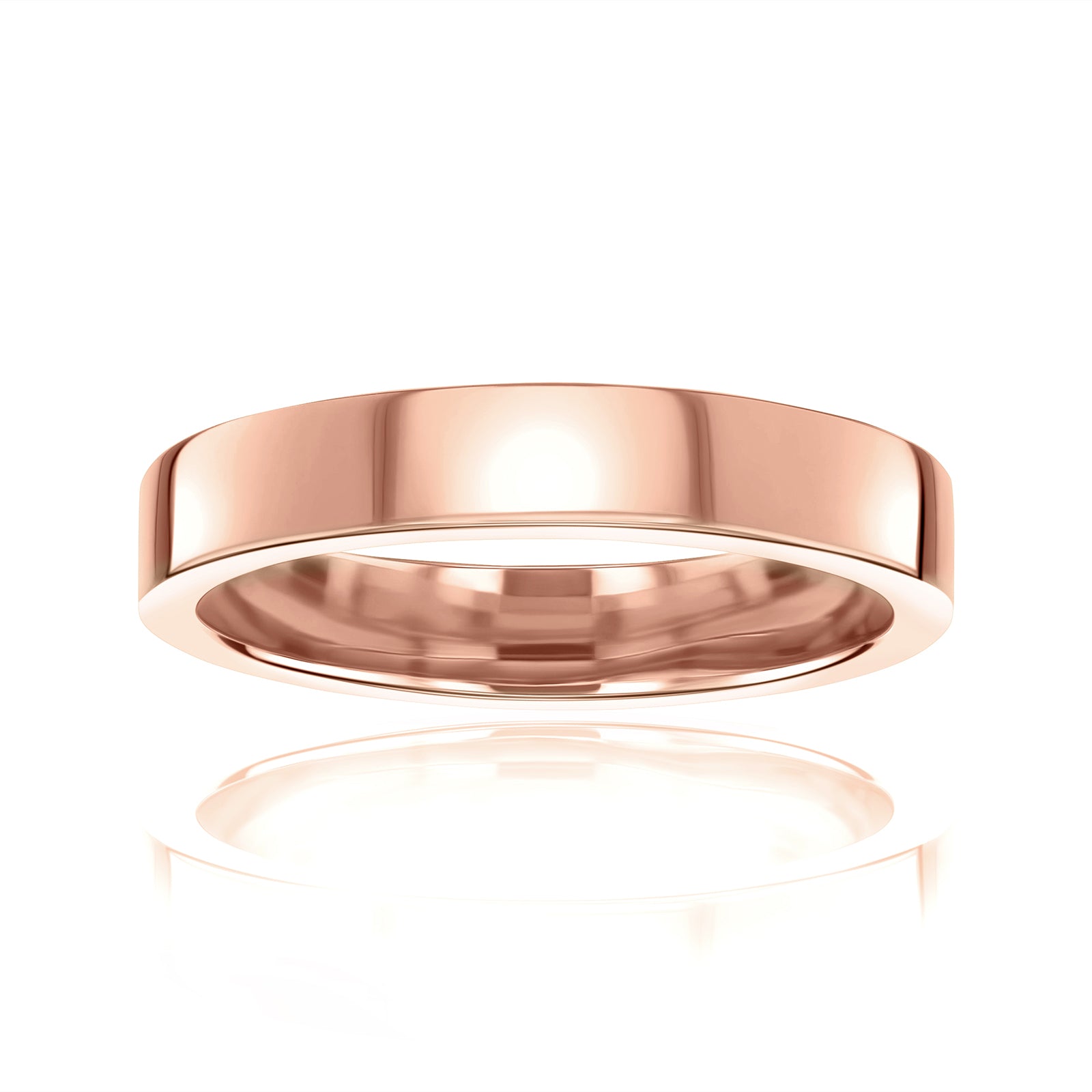 Kobelli Cigar Band Havana Ring - 4 millimeter in rose gold