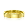 high polished 4 mm cigar band in 14k yellow gold