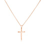 solid rose gold cross pendant and chain - pendant measures a little under one inch tall