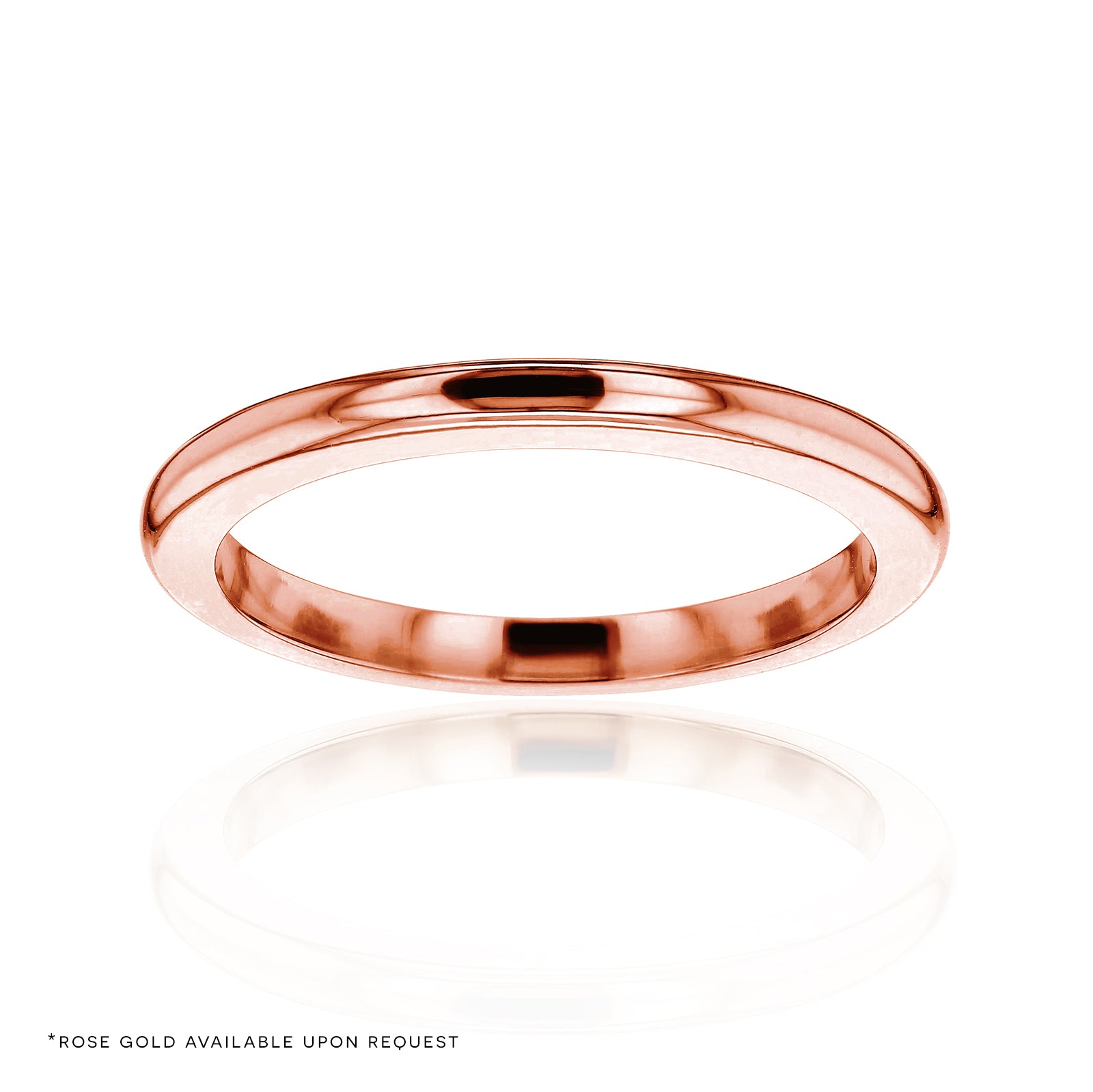 Solid 18k Rose Gold Wedding Band Designed Specifically to Match the Charli Engagement Ring
