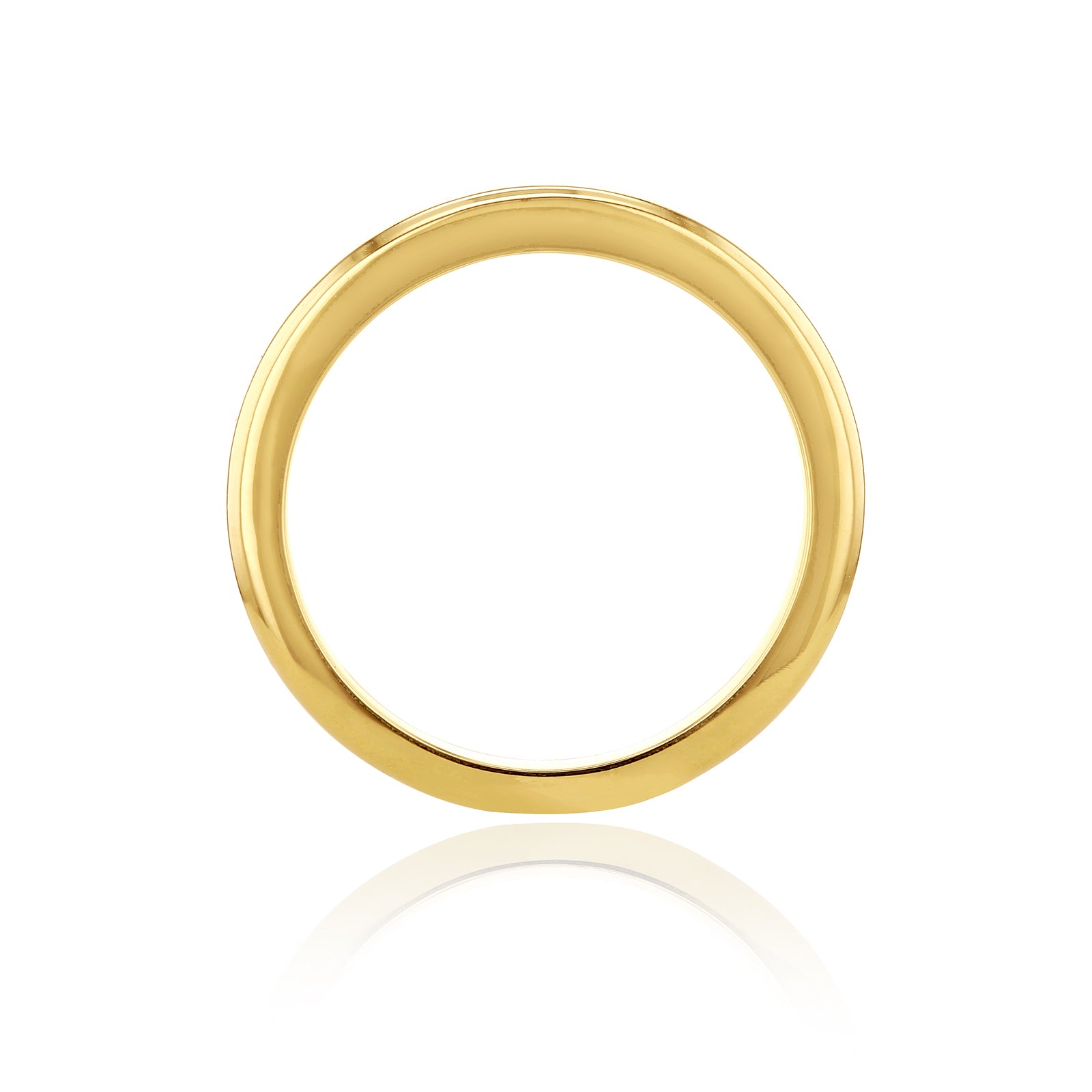 Solid 18k Yellow Gold Wedding Band Designed Specifically to Match the Charli Engagement Ring - Slight taper towards the top
