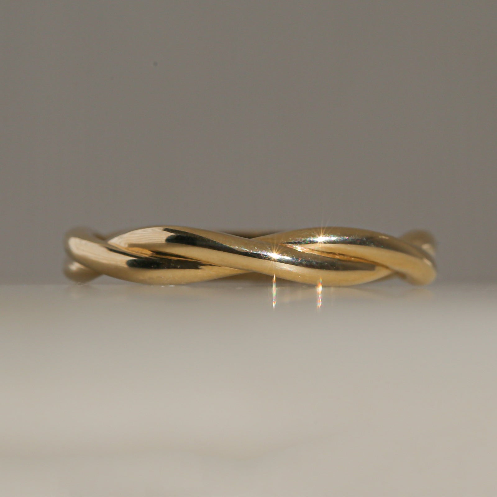3.3 mm Plain Gold Helix Ring