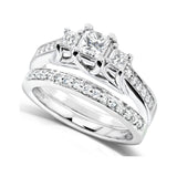 3-Stone Trellis Diamond Princess Bridal