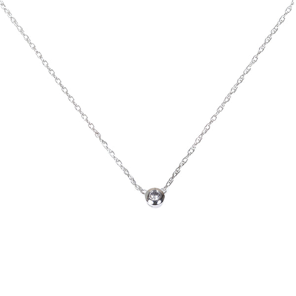 0.06 Carat Natural Diamond Solitaire Lucy Necklace