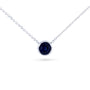 Dark Sapphire Solitaire Necklace