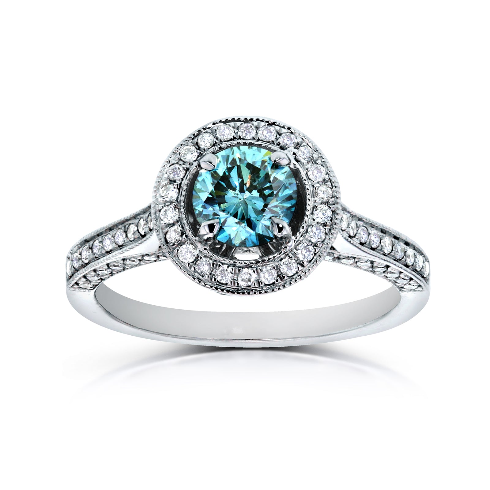 1.05 Carat Blue Diamond Ring - Size 4 Only