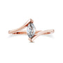 Kobelli Solitaire Marquise Diamond Chevron-prong Ring 14k Rose Gold (1/2ct)