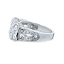 side angle of 1.84 Carat Natural Diamond Old Mine Cut Hourglass Ring