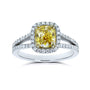 1.62 Carat Fancy Vivid Yellow Diamond Judith Ring (GIA)