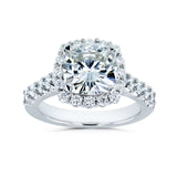 3.64 Carat Moissanite Candelabra Halo Ring