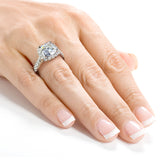 Candelabra Halo Ring on a hand