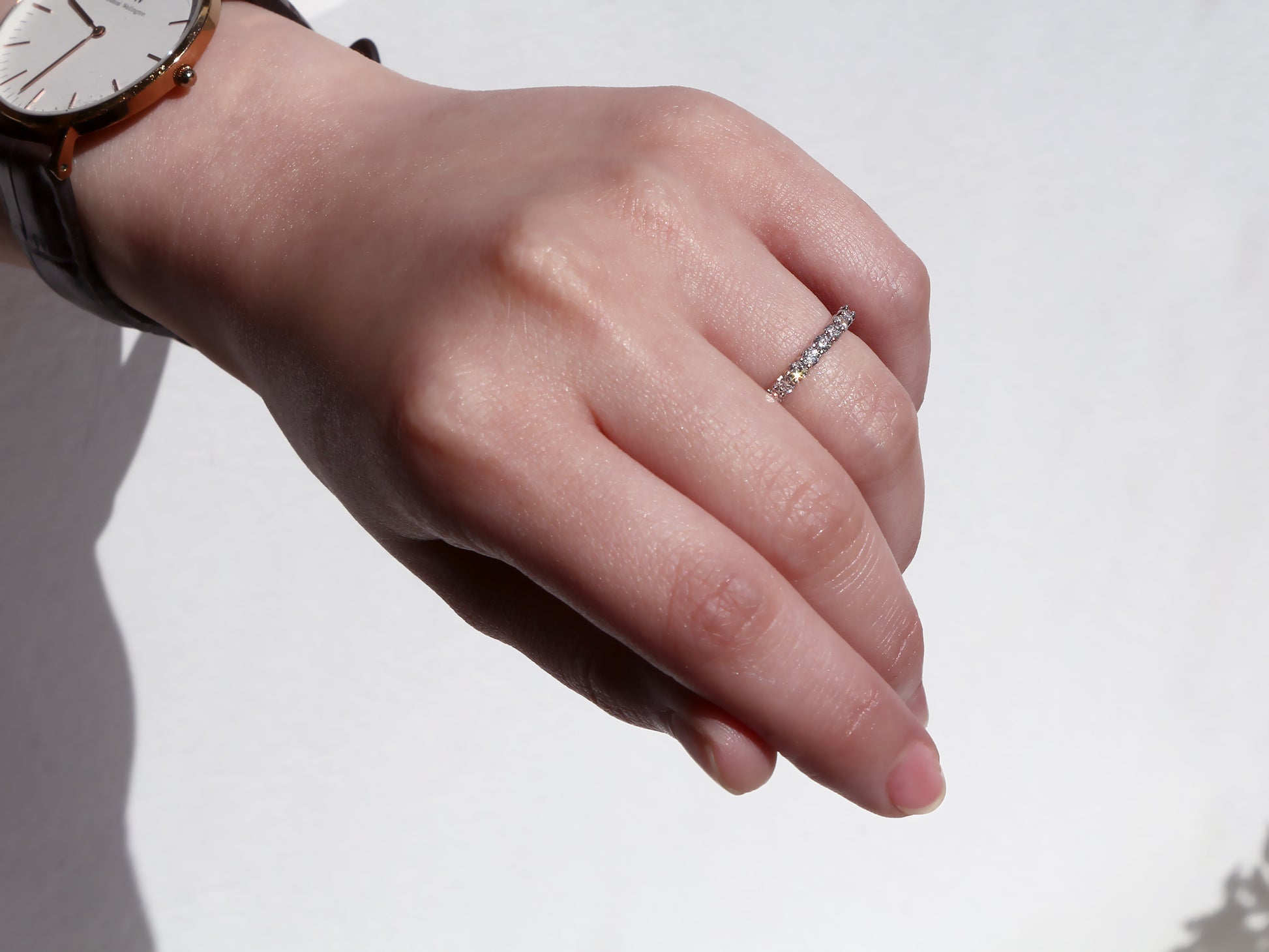 1 Carat Natural Diamond Ridged Ring