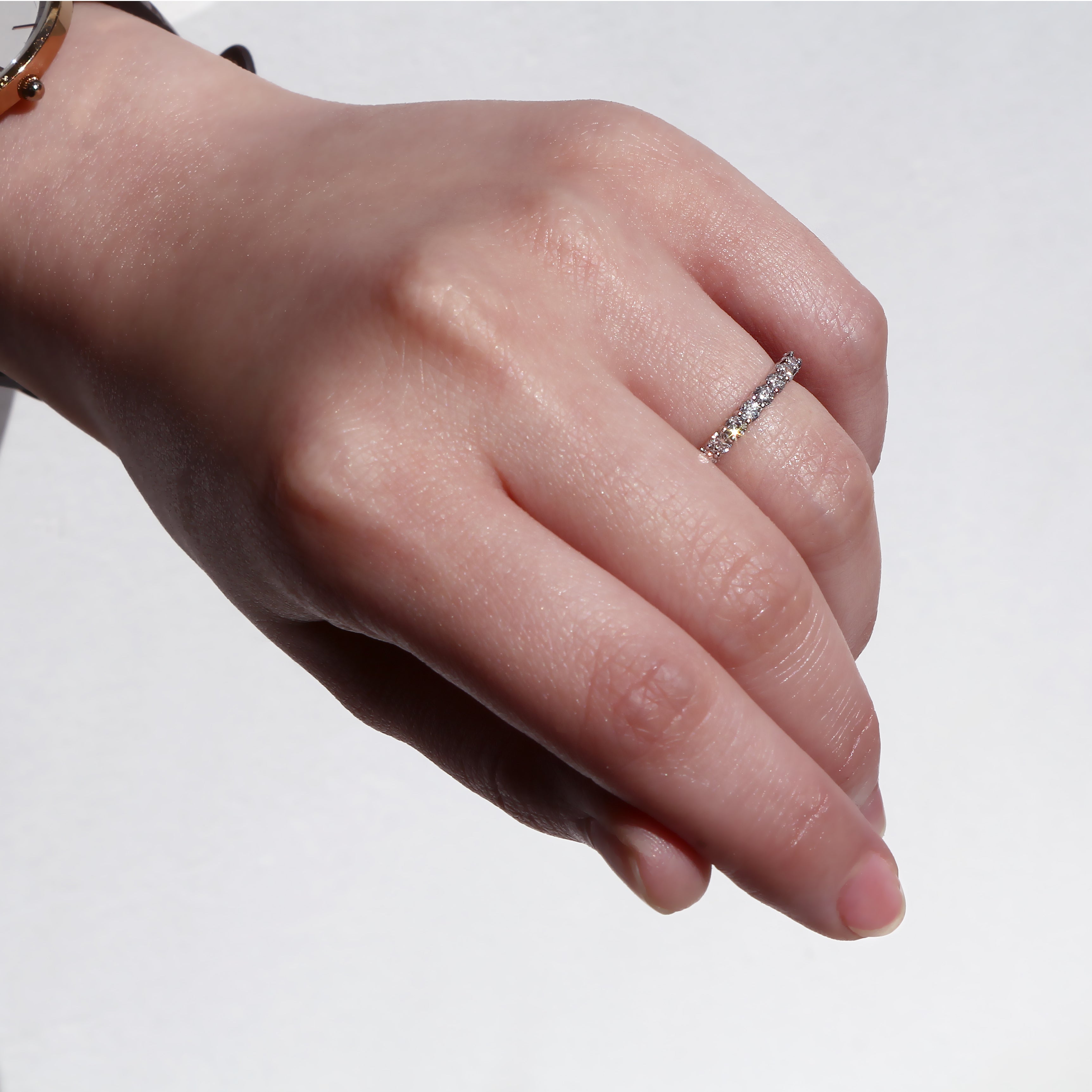 1 Carat Natural Diamond Ridged Ring