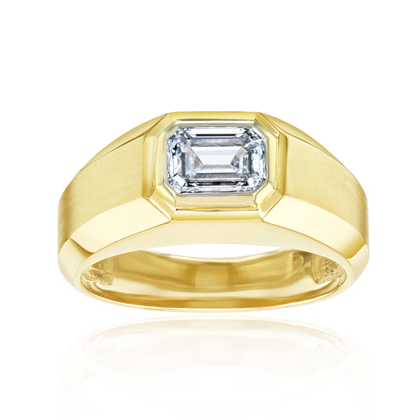 1.41 Carat Lab Grown Diamond Solitaire Emerald Flush Cornell Ring (IGI)