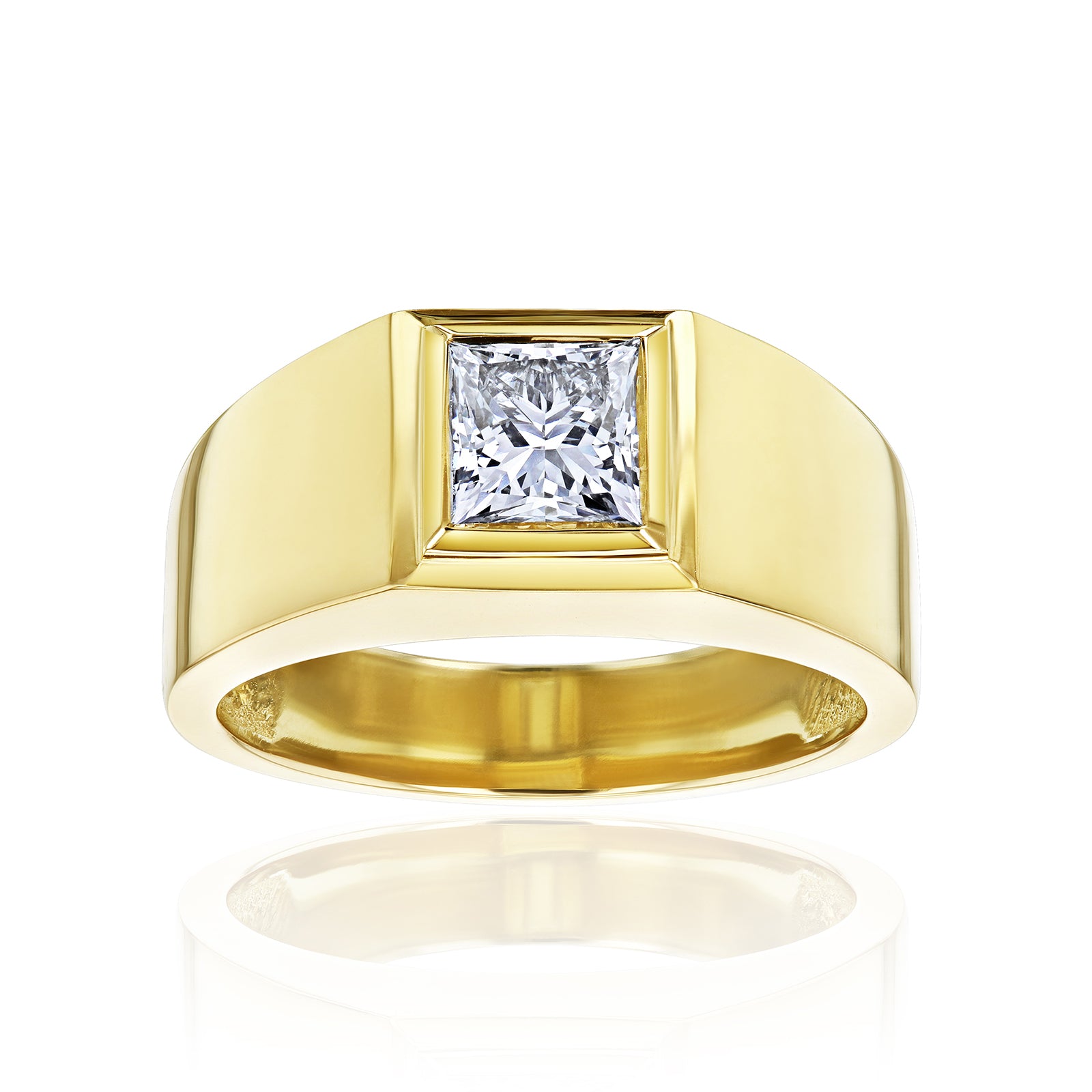 1.28 Carat Lab Grown Diamond Solitaire Princess Flush Phoenix Ring (IGI)