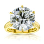 One-of-a-kind 10.5 carat round brilliant-cut natural diamond held in 6 prongs over a solid yellow gold band
