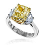 6.01 Carat Fancy Yellow Diamond 3-Stone Juliet Ring (GIA)