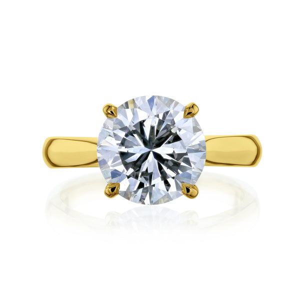 3.49 Carat Natural Diamond Solitaire Franz Ring (GIA)