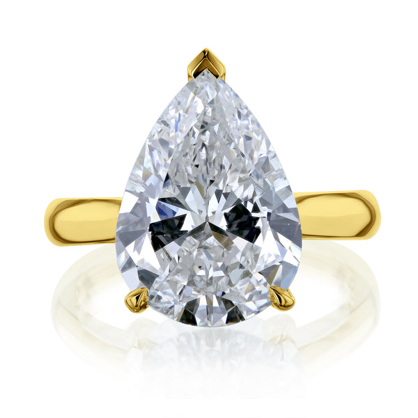 5.84 Carat Natural Diamond Solitaire Ritz Ring (GIA)