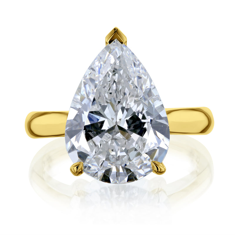 5.84 Carat Natural Diamond Solitaire Ritz Ring (GIA)