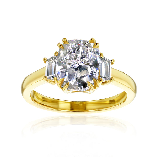 3.32 Carat Natural Diamond 3-Stone Meghan Ring (IGI)