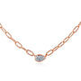 Diamond Solitaire East-West Pear Necklace