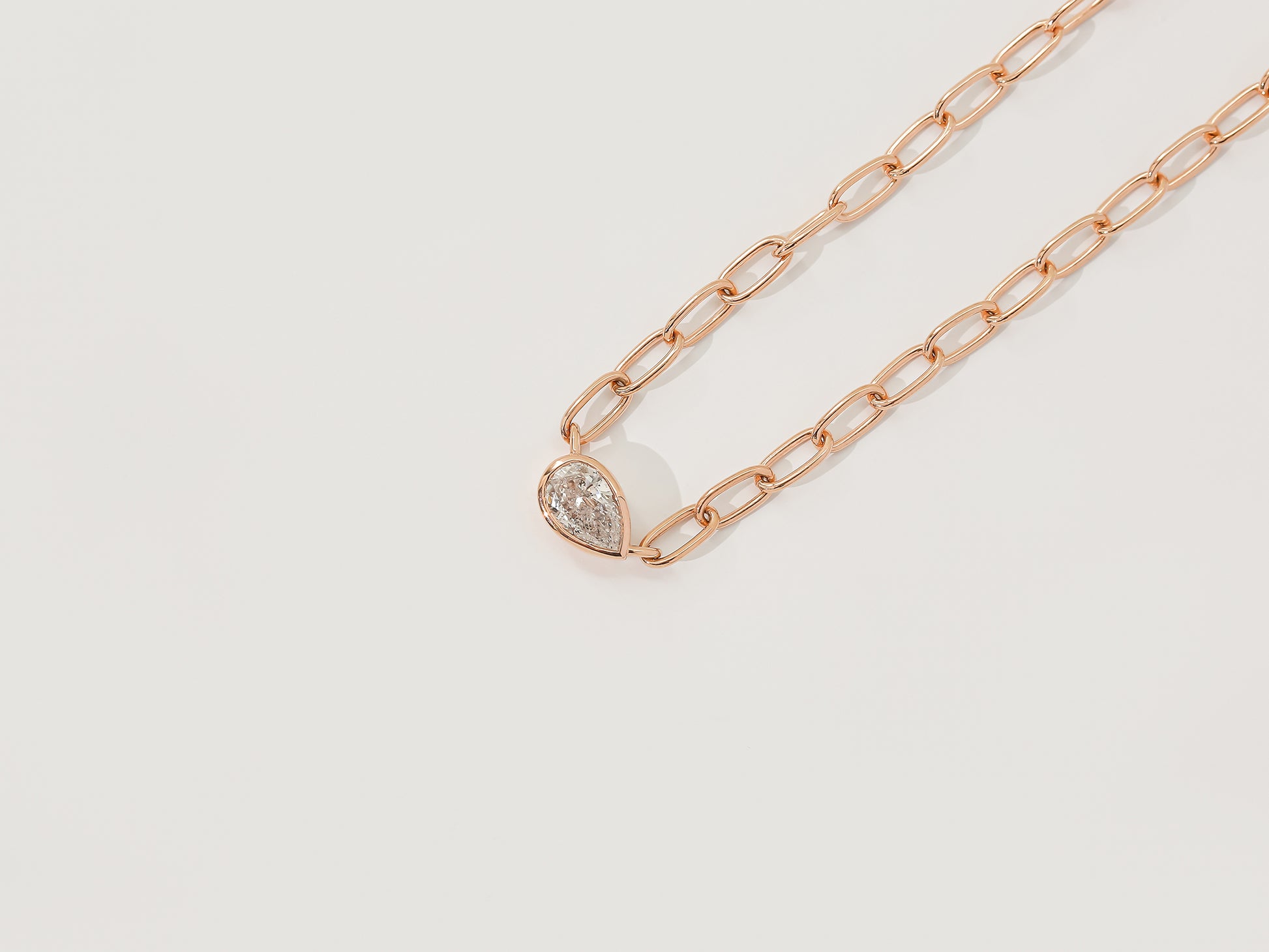 0.76 Carat Natural Diamond Paperclip Aurea Necklace