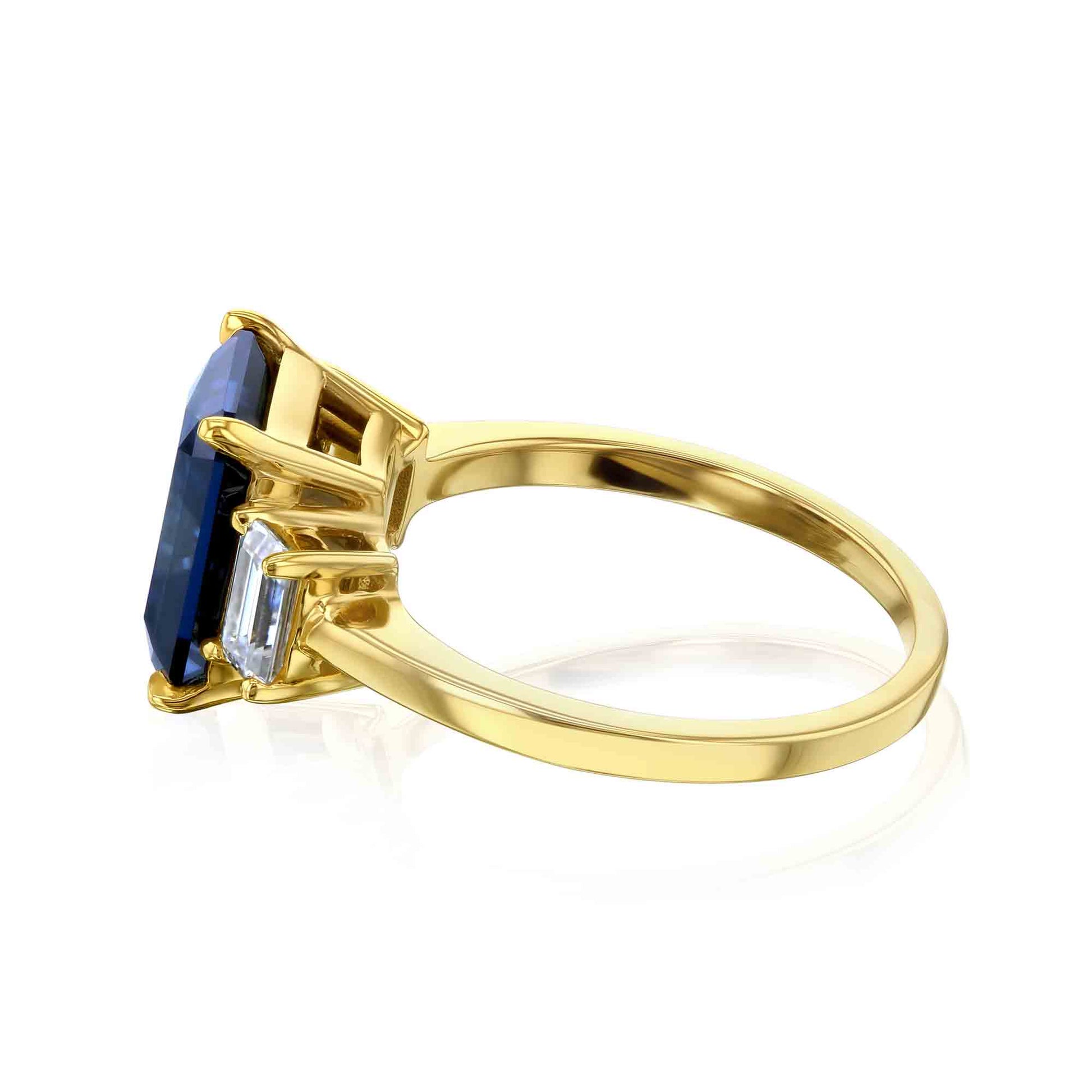 4.60Carat Moissanite 3-Stone Terra Ring