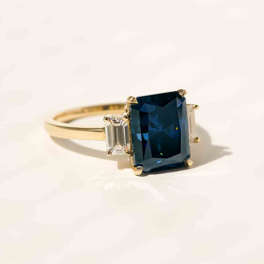 4.60Carat Moissanite 3-Stone Terra Ring