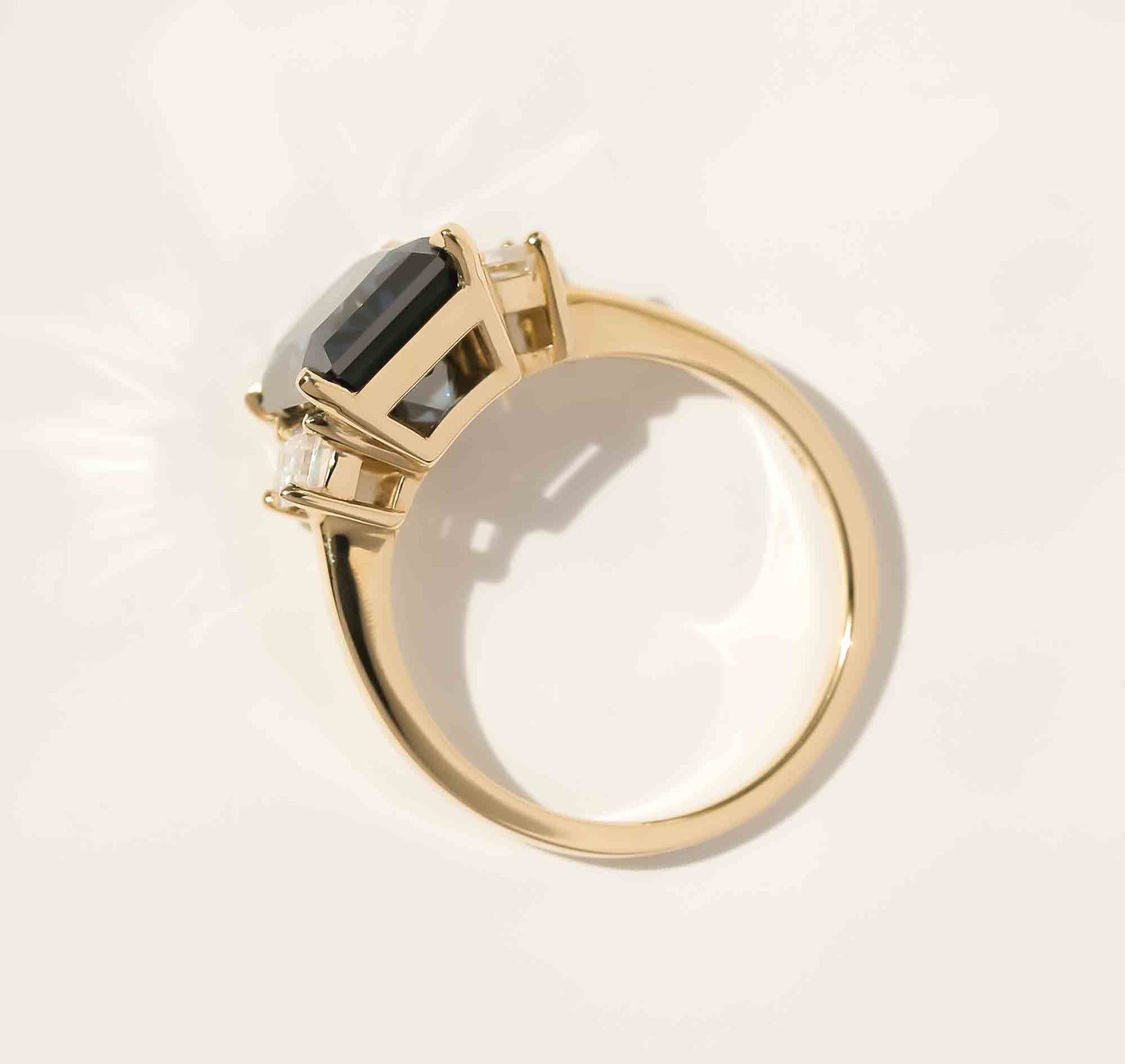 4.60Carat Moissanite 3-Stone Terra Ring