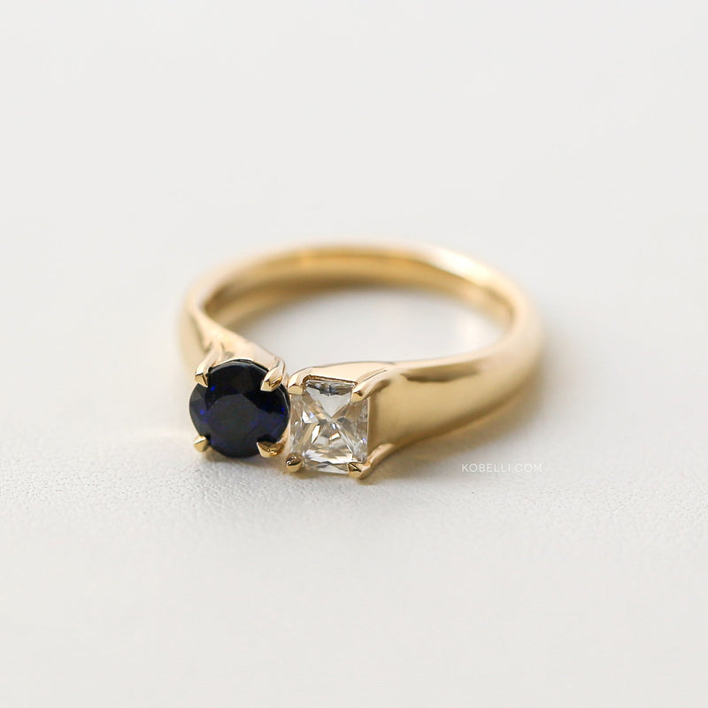 Kobelli Solid Gold Sapphire and Diamond Ring