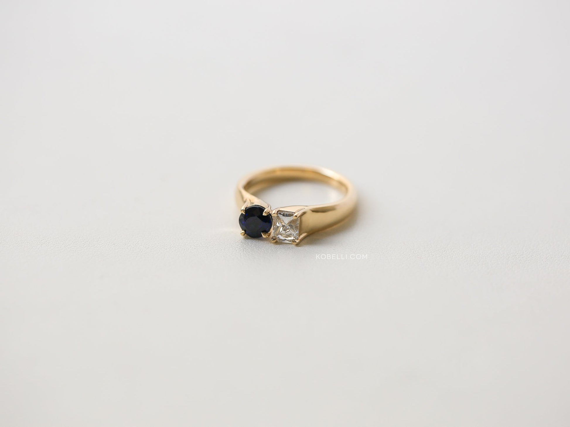 Kobelli Solid Gold Sapphire and Diamond Ring