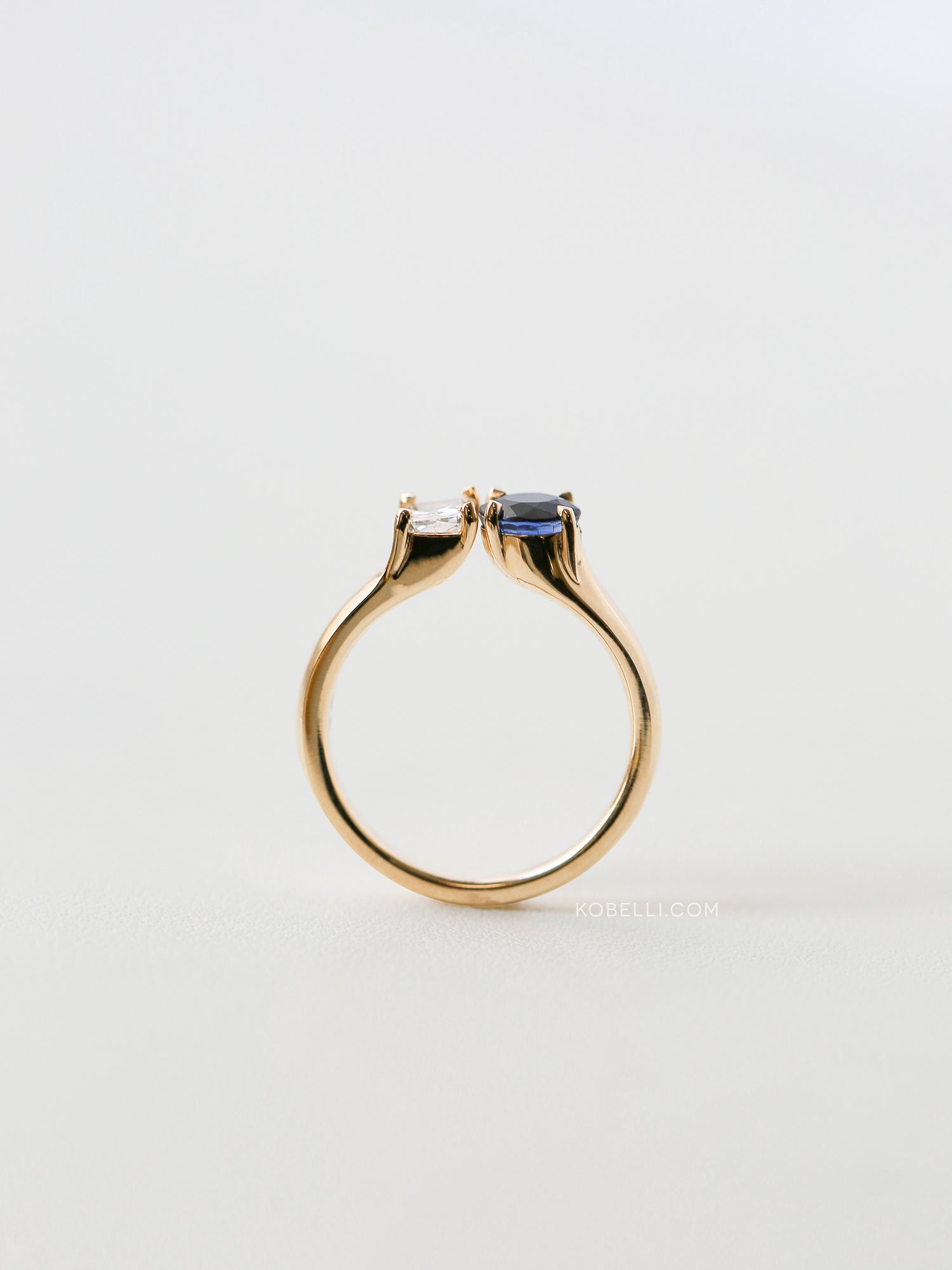 Kobelli Solid Gold Sapphire and Diamond Ring
