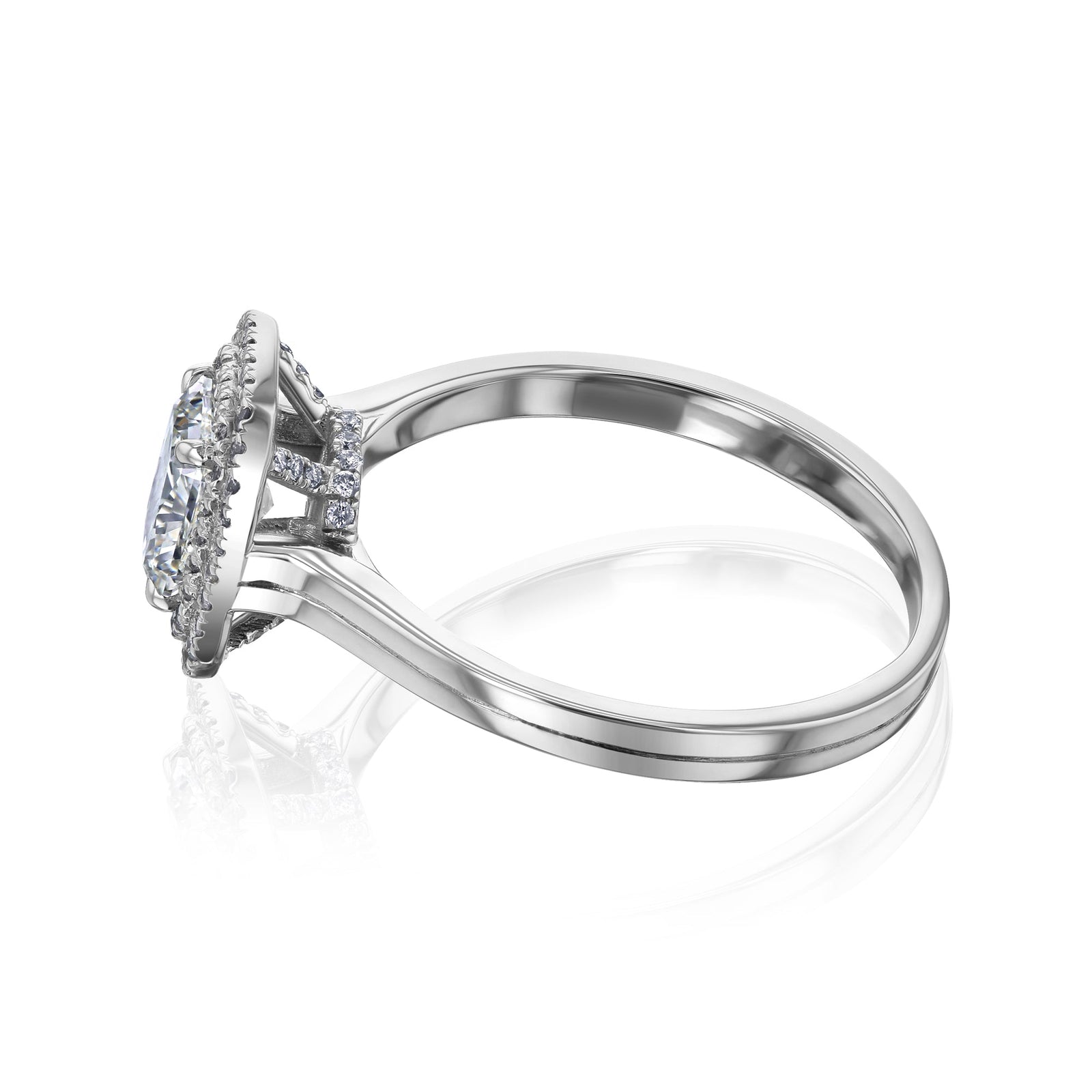 Kobelli 1.60 Carats TDW Radiant Brilliant Diamond Double