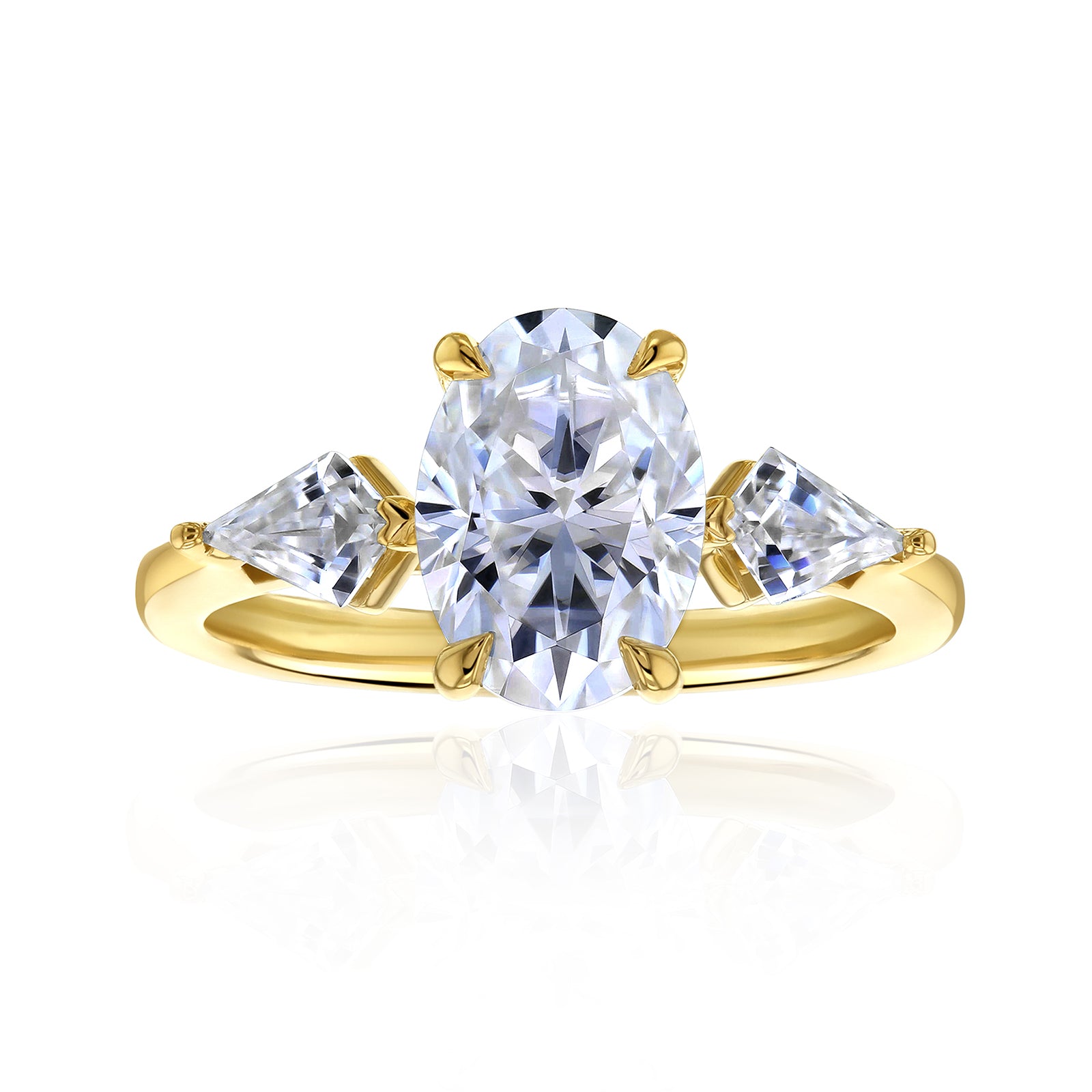 3.36 Carat Moissanite 3-Stone Kendra Ring