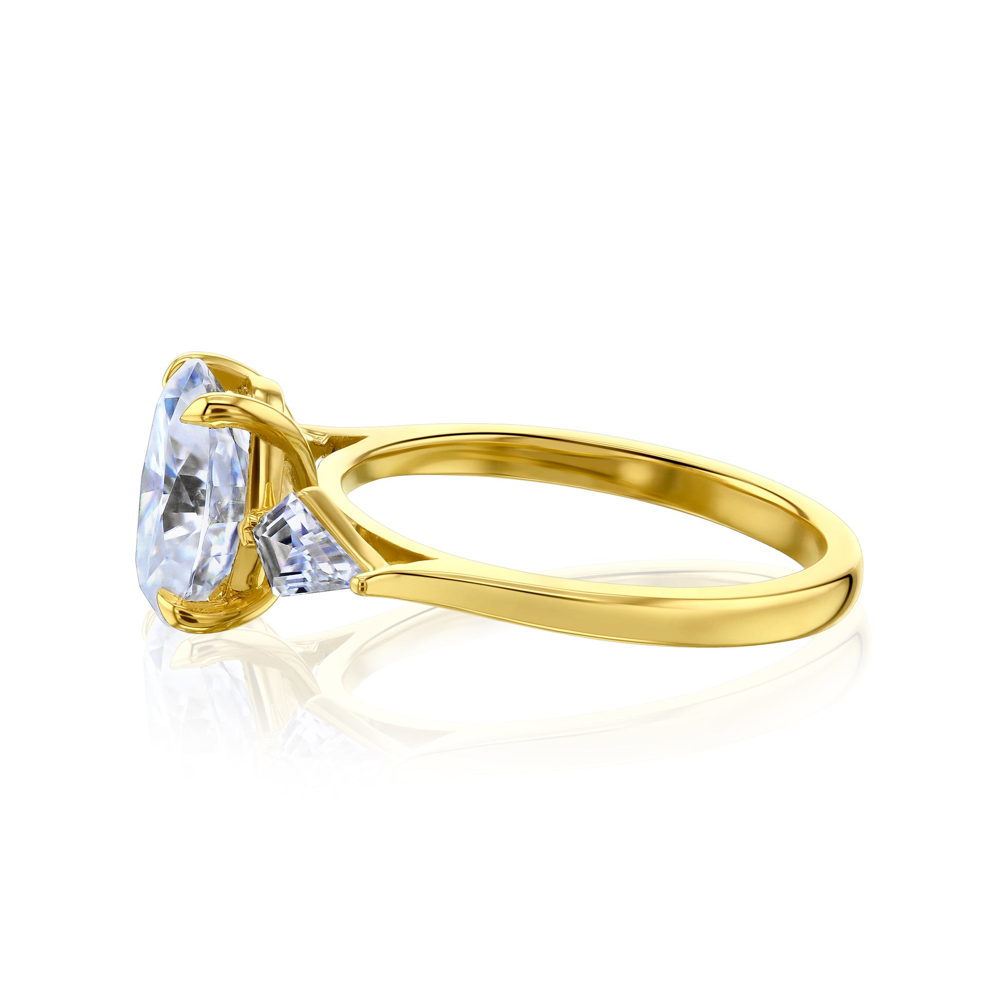 3.36 Carat Moissanite 3-Stone Kendra Ring