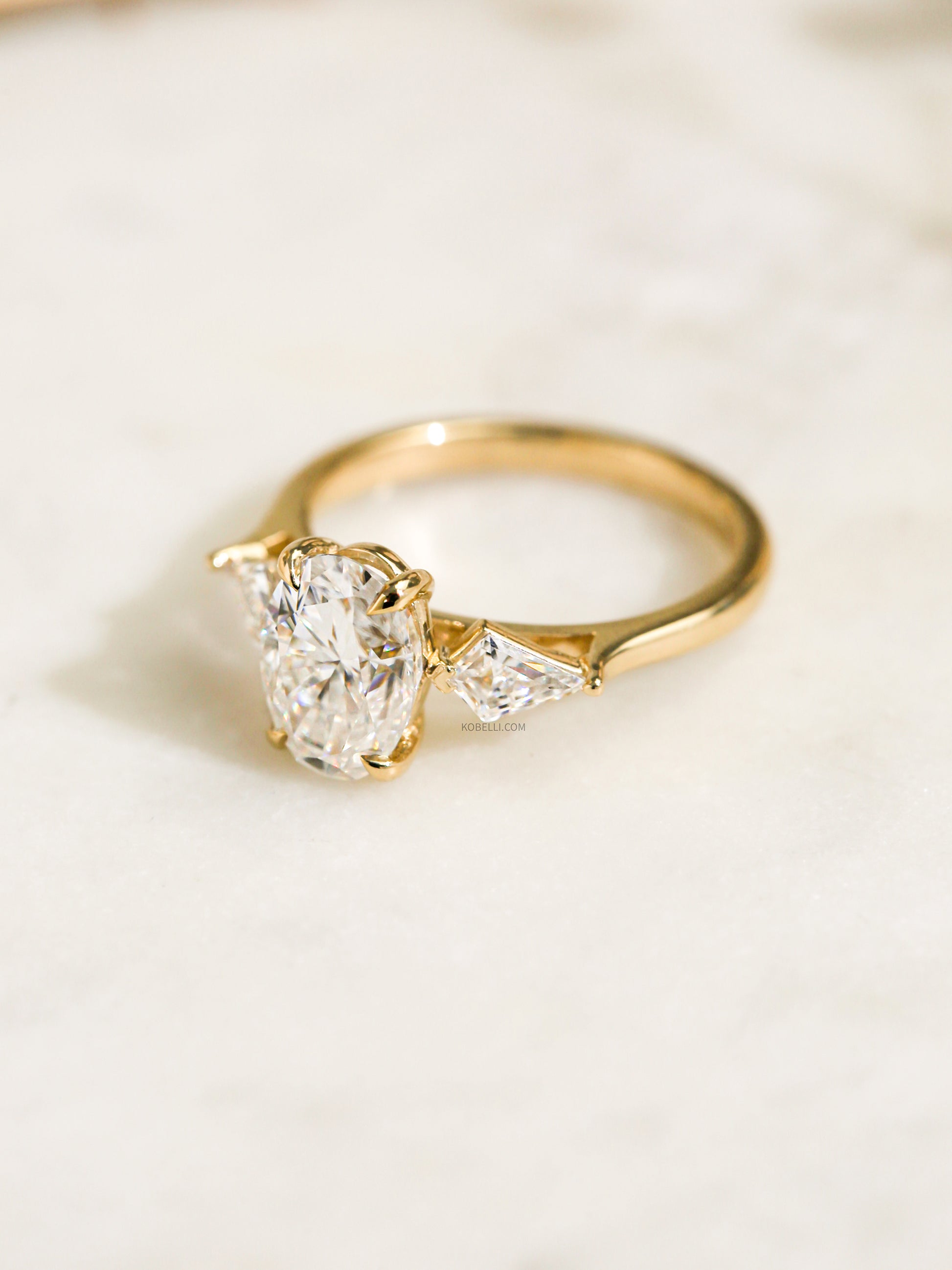 3.36 Carat Moissanite 3-Stone Kendra Ring