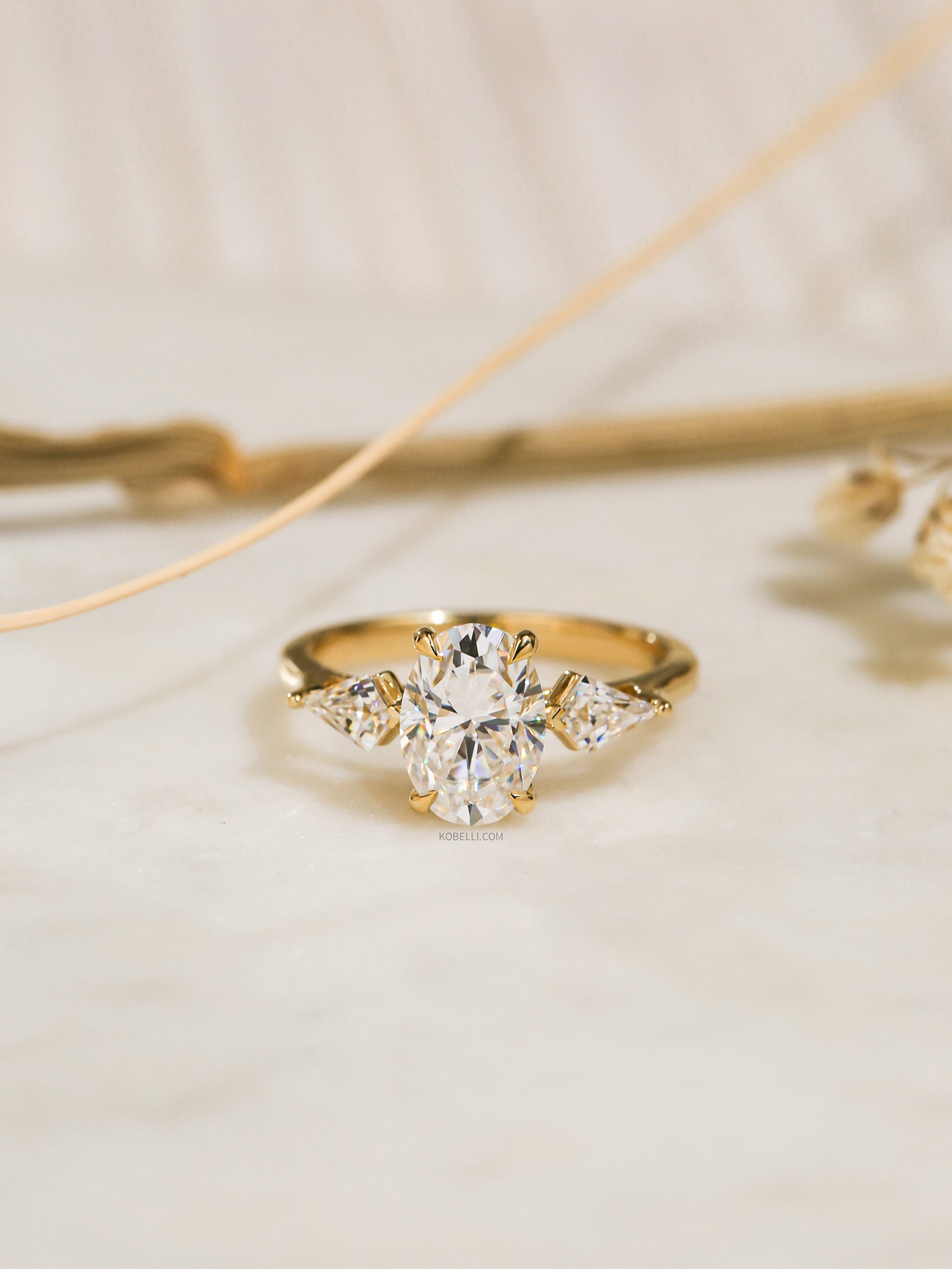 3.36 Carat Moissanite 3-Stone Kendra Ring