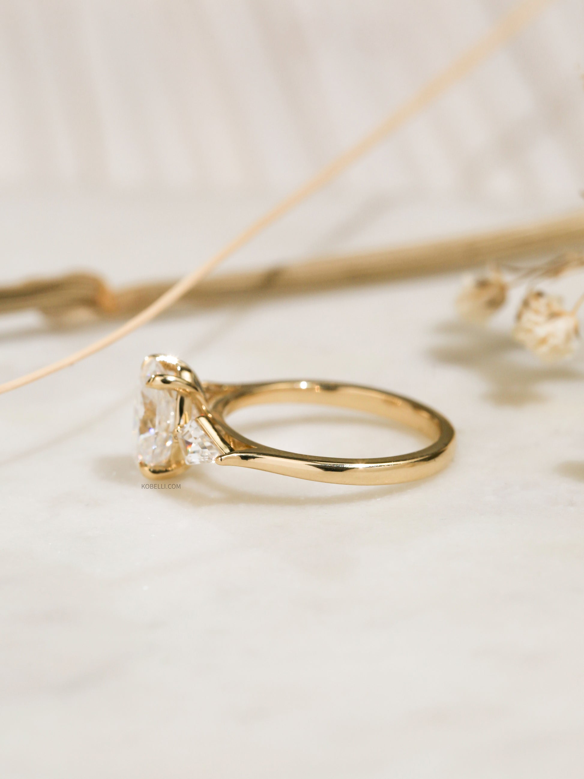 3.36 Carat Moissanite 3-Stone Kendra Ring
